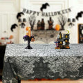Halloween Lace Table Runner Black Spider Web Tablecloth