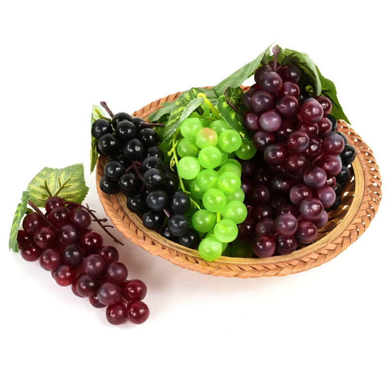 Artificial Grapes Bunches Simulation Fruits Grape Home Kitchen Wine Decoration
