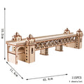 3D Wooden Puzzle Streetcar Sakura Journey Tram Station Retro Bus Model DIY
