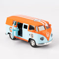1:36 Bus Transporter Van Gulf Blue Alloy Diecast Model Volkswagen T1 Samba