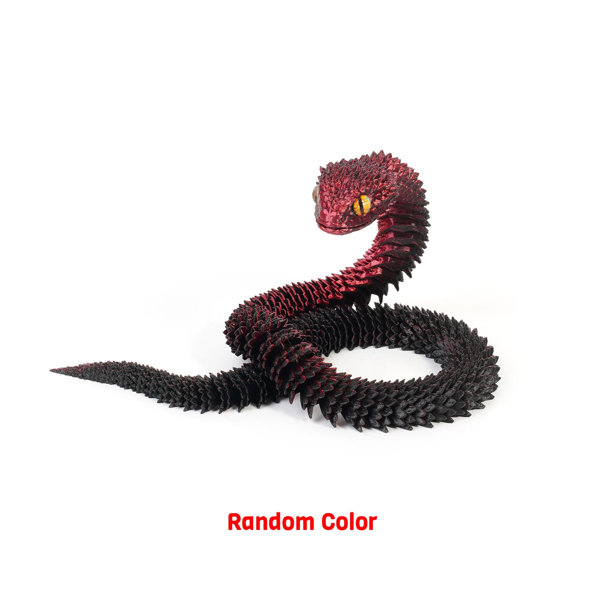 2026 New 3D Printed Snake Realistic Snake Statue Movable Joint Fidget Toys