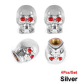 4Pcs Set Universal Car Skull Style Antirust Copper Core Motorcycle Bike Wheel