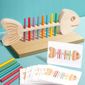 Montessori Color Matching Sensory Toys Wooden Balance Stick Fine Training Game