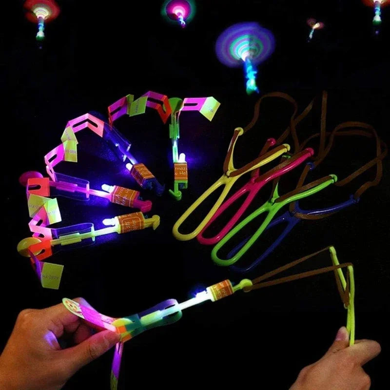 LED Light Arrow Rocket Helicopter Flying Toy