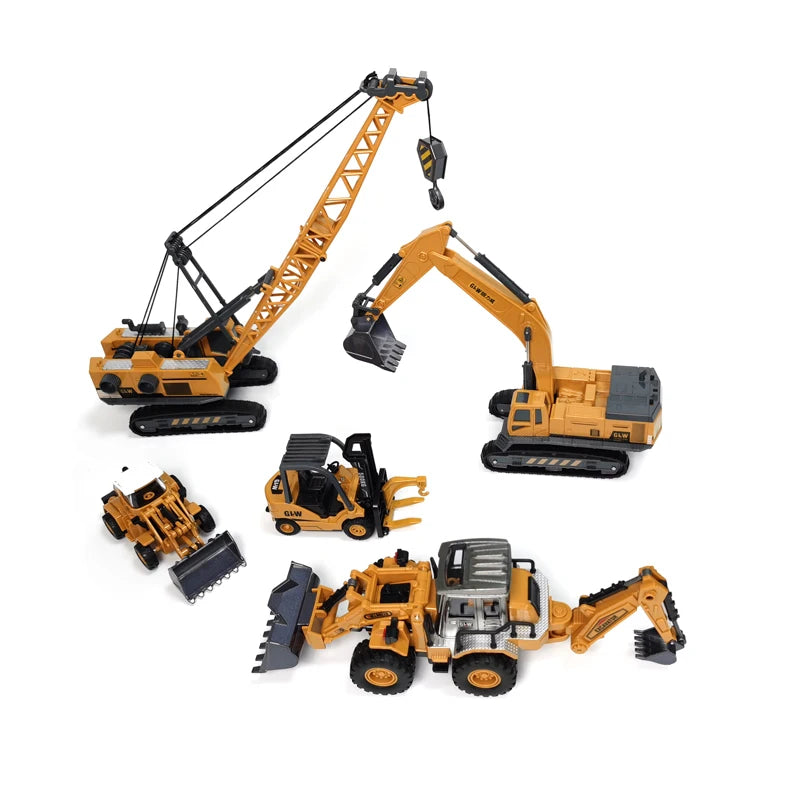 Engineering Diecast Tower Crane Forklift Bulldozer Excavator Vehicle Model