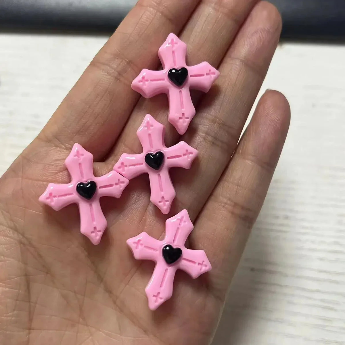 10pcs Macaron Color Skull Bow Skeleton Resin Handmade