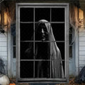 Scary Halloween Curtain Window Banner Horror Hanging Cloth Family Party Decor