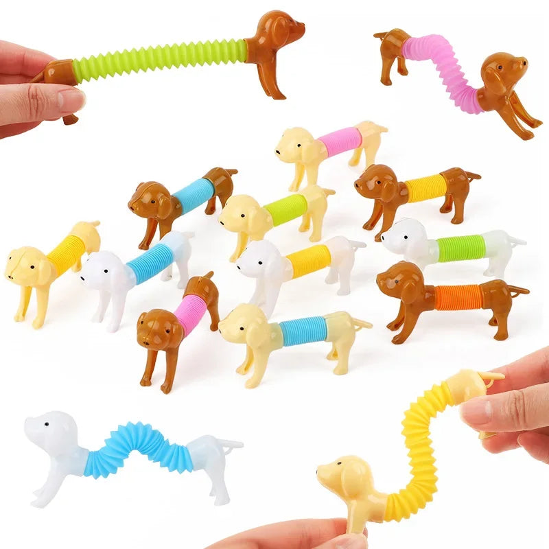 10-Piece Stretchable Dog Pop Tubes Sensory