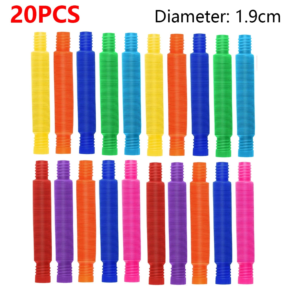 10-30 PCS Telescopic Tubes Fidget Toy Pop Relief
