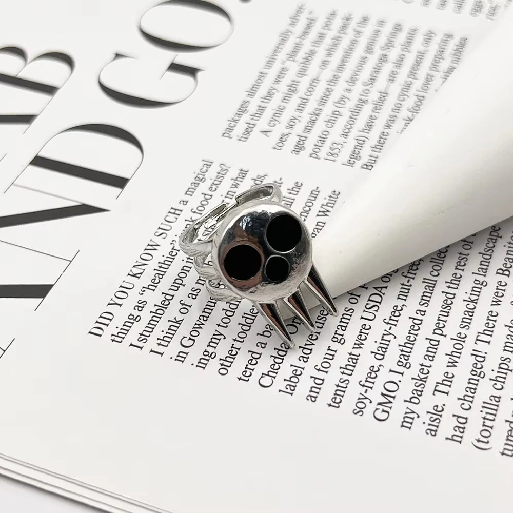 Anime Soul Eater Death the Kid Skull Ring Cosplay Alloy Adjustable Finger