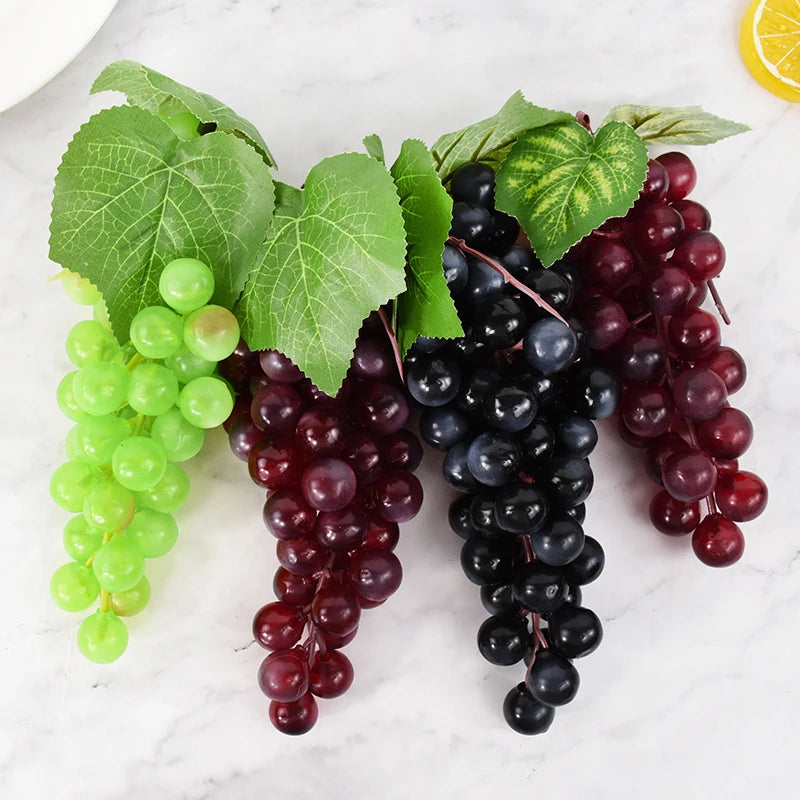 Artificial Grapes Bunches Simulation Fruits Grape Home Kitchen Wine Decoration