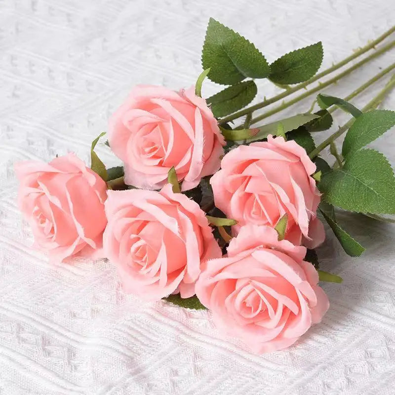 1 5 10 20pcs Roses Artificial Flowers Rose Flower Branch Realistic Fake
