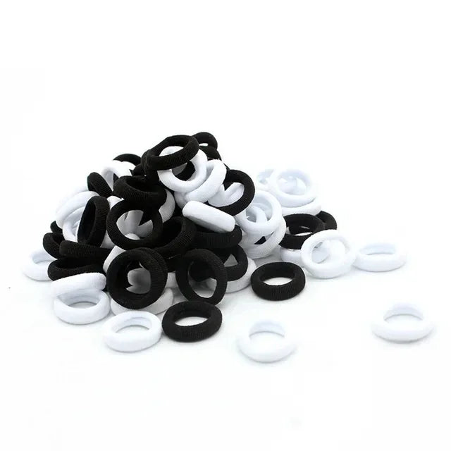 200-1000pcs Women Girls Colorful Nylon Elastic Hair Bands Ponytail Small
