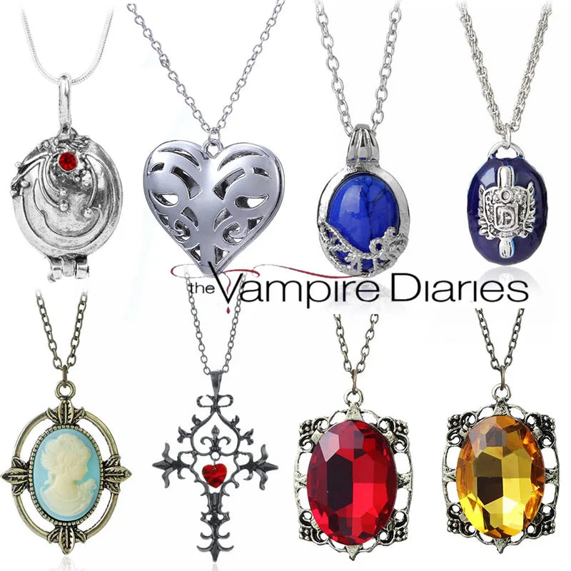 Elena Gilbert Vampire Diaries Necklace Fan Jewelry