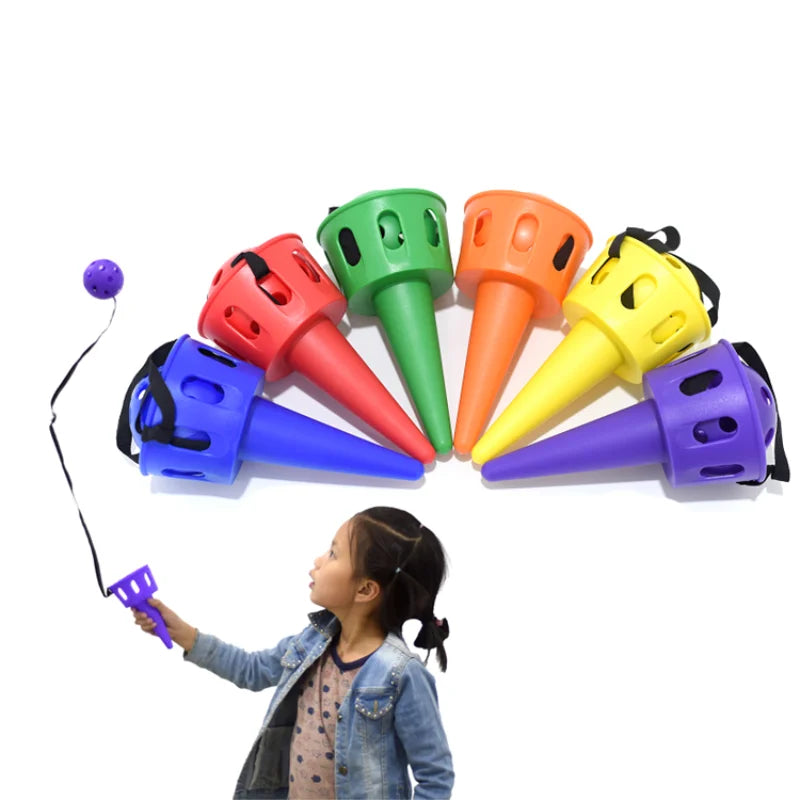 Throwing Catching Game Set Receiving Ball Sensor Trainer Outdoor Toy Children