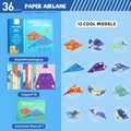 36 Sheets Kids Paper Airplane Origami Kit STEM Educational DIY Craft Toy Set