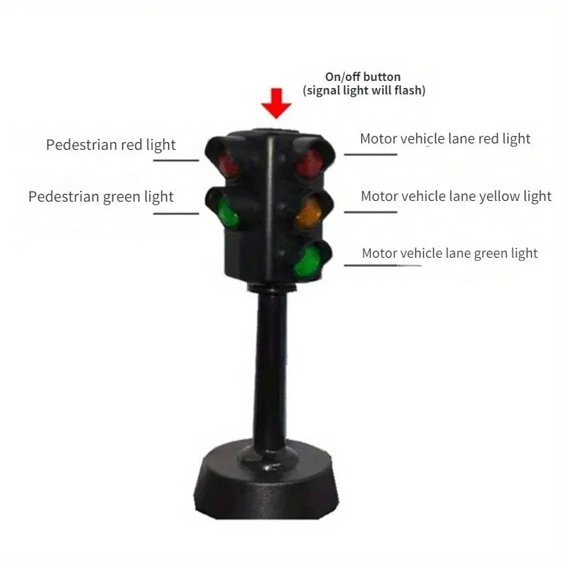 Mini Traffic Signs Road Light Block Children Safety Education Puzzle Traffic