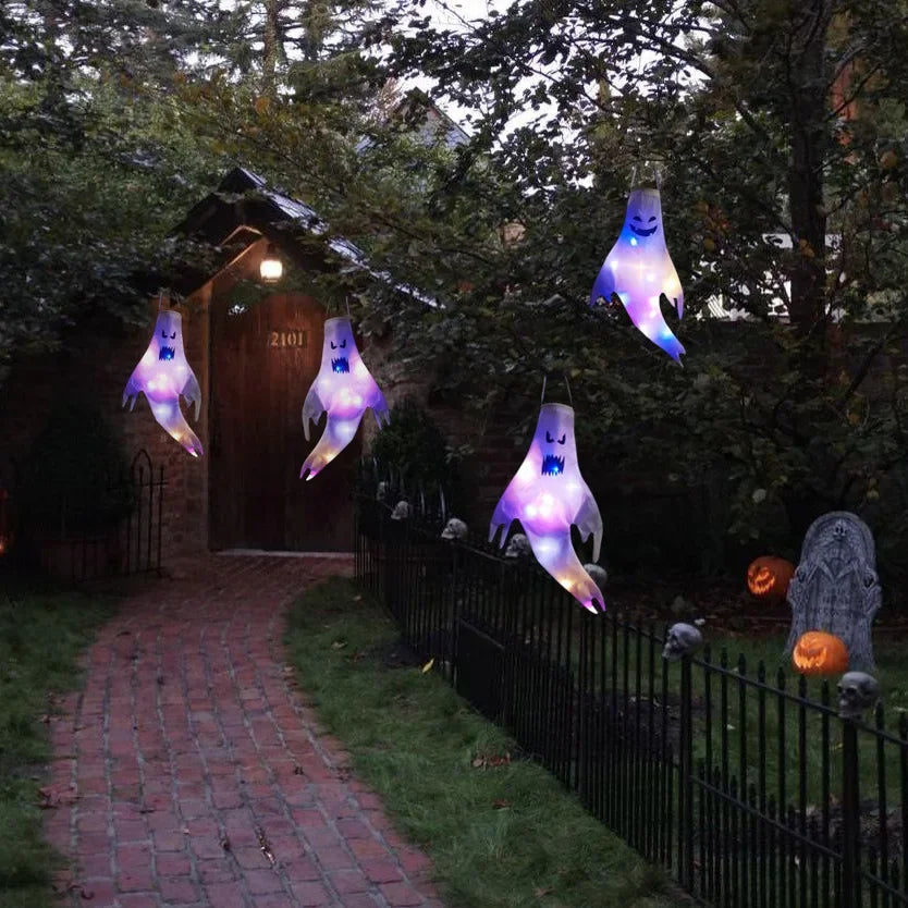 Hanging Ghost Halloween LED Luminous Ghost Children's Gift Scary Party Props