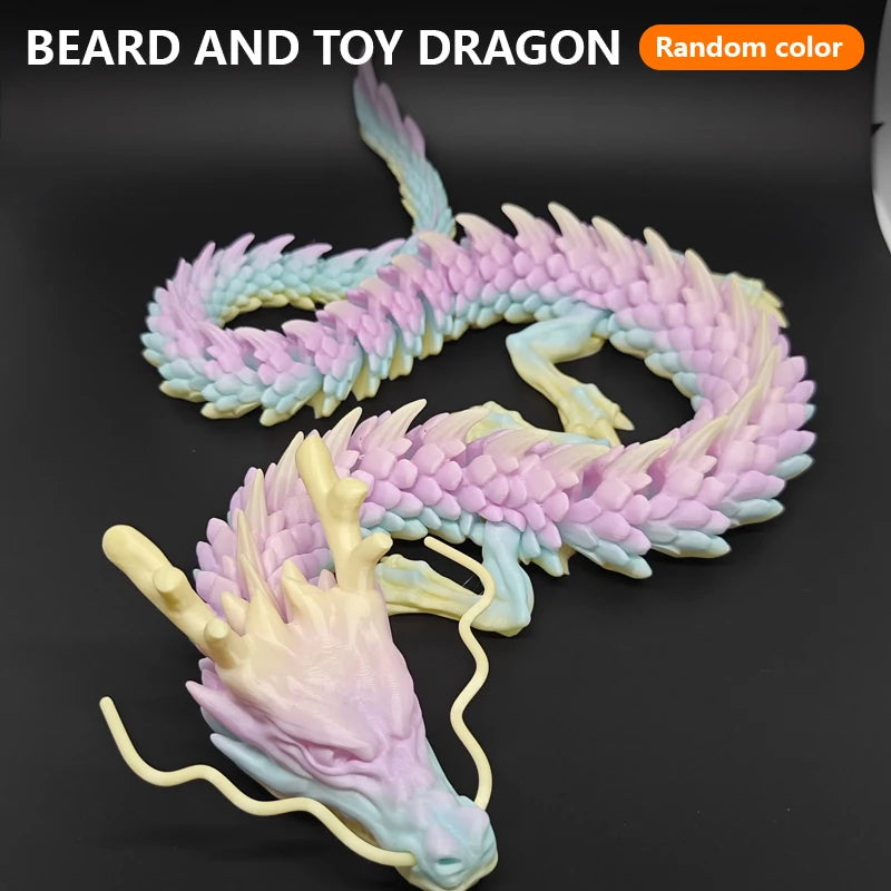 88CM 60CM 3D Printed Gem Dragon Crystal Fidget Toy Rotatable Articulated