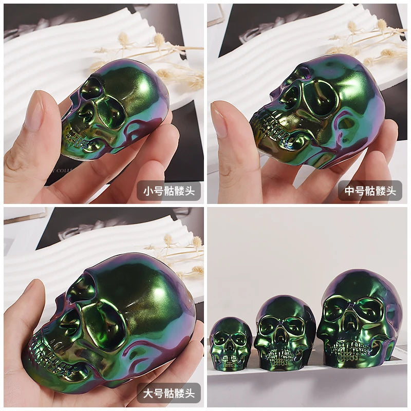 Skeleton Head Ornament Silicone Mold DIY Epoxy Resin Candle Small Skull