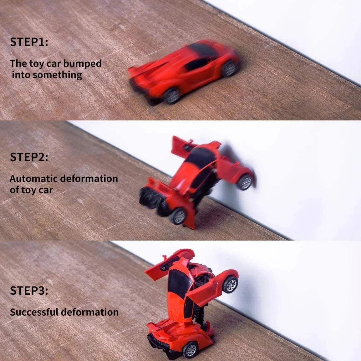 Mini 2 In 1 Car Toys One-key Transformable Car Toys Automatic Transforming