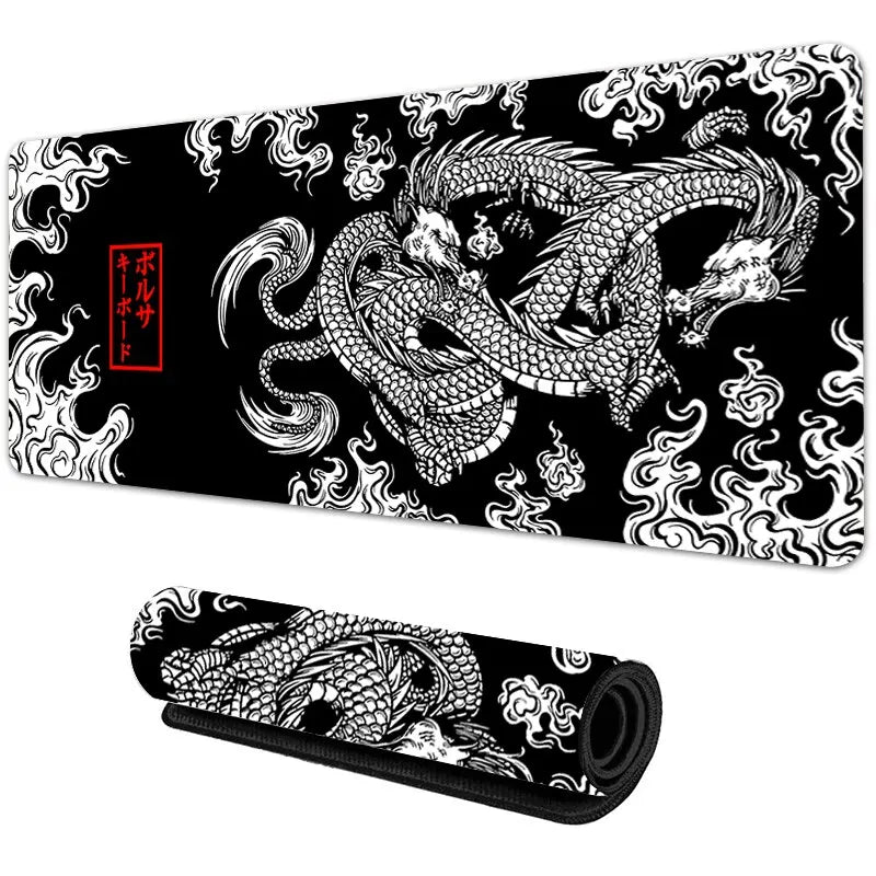 Japanese Dragon Large Gaming Mousepad XXL Keyboard Gamer Mouse Pad Table