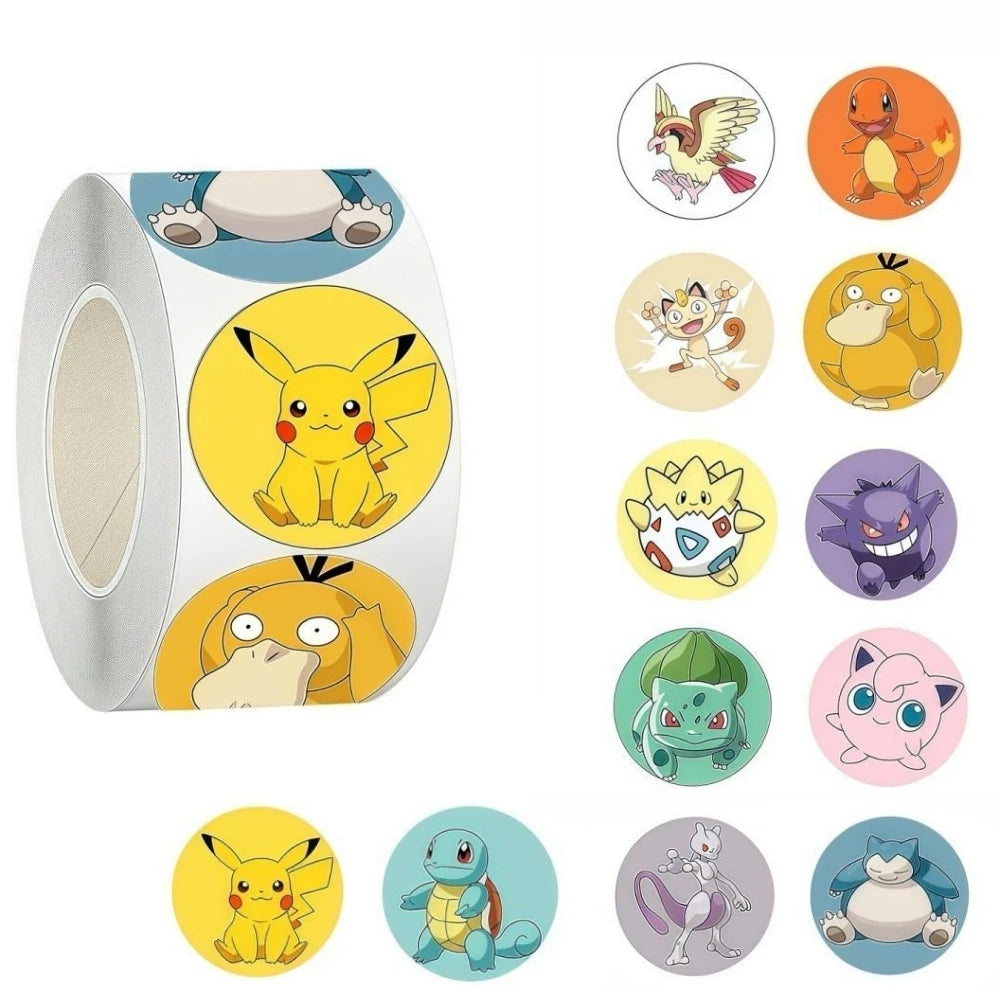 500PCS Pokemon Pikachu Cartoon Stickers