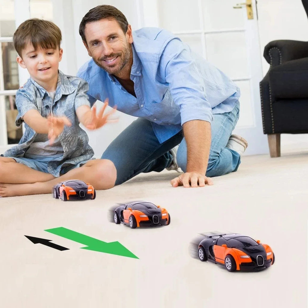 Mini 2 In 1 Car Toys One-key Transformable Car Toys Automatic Transforming