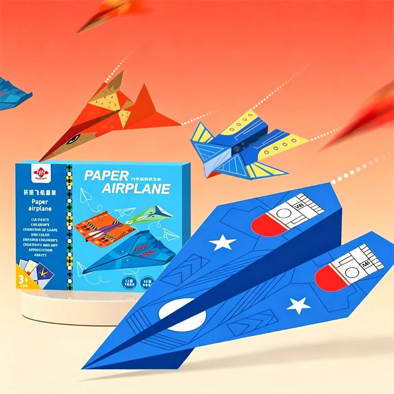 36 Sheets Kids Paper Airplane Origami Kit STEM Educational DIY Craft Toy Set