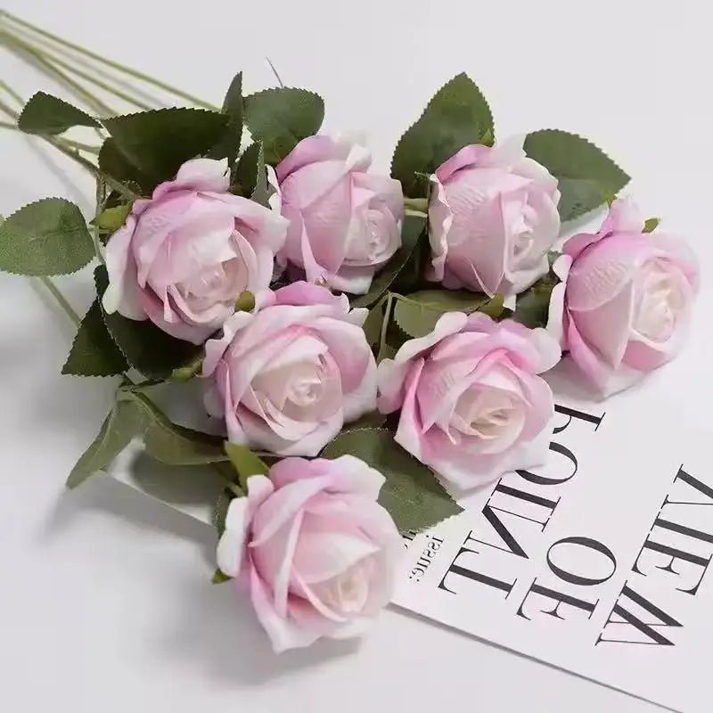 1 5 10 20pcs Roses Artificial Flowers Rose Flower Branch Realistic Fake