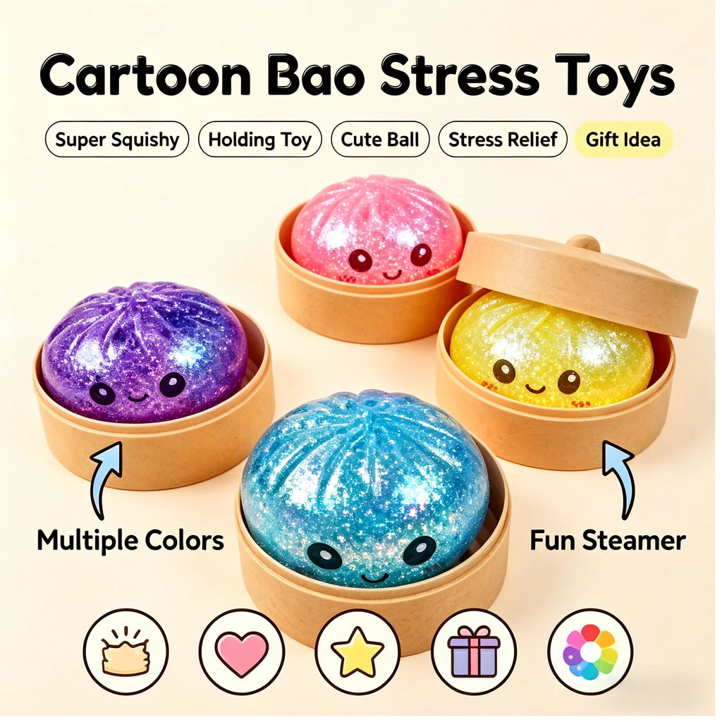Steamed Bun Squishy Toy Stress Relief Fidget
