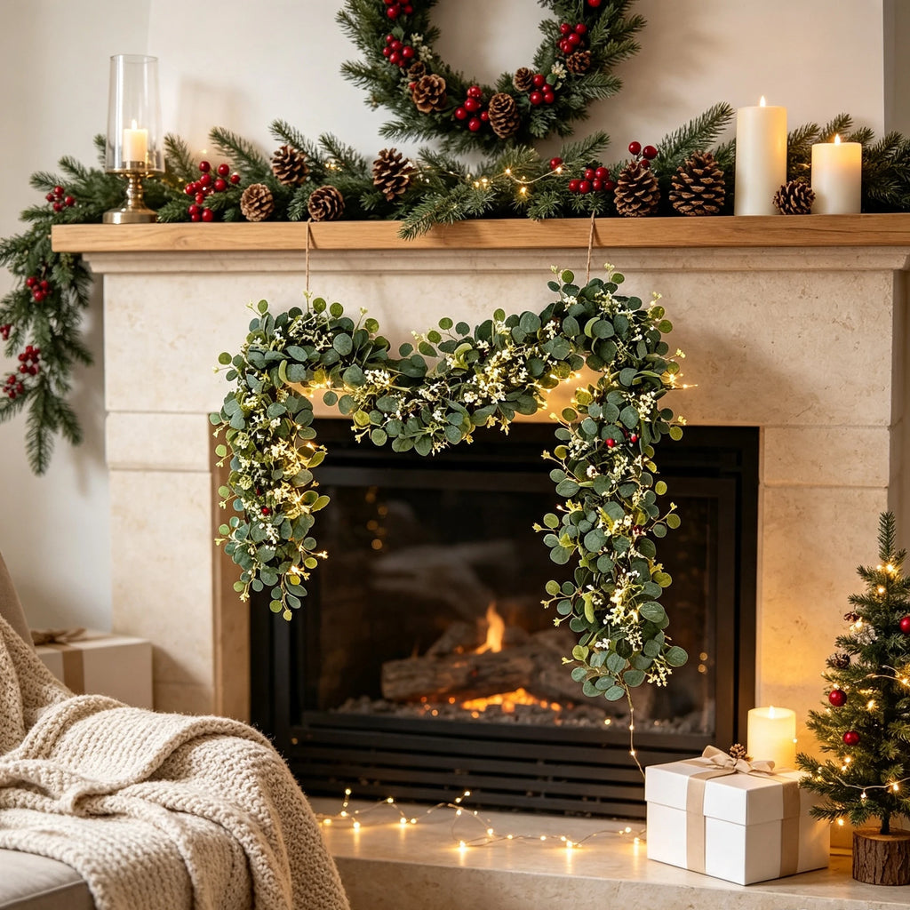 Artificial Greenery Foliage Vine Plant Christmas Outdoor Holiday Party Store