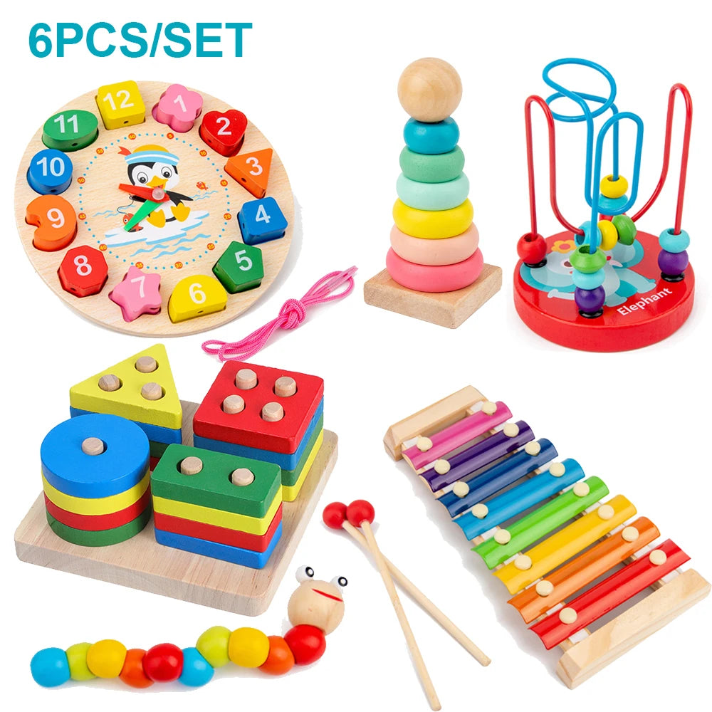 Montessori Baby Toys 3D Wooden Puzzles