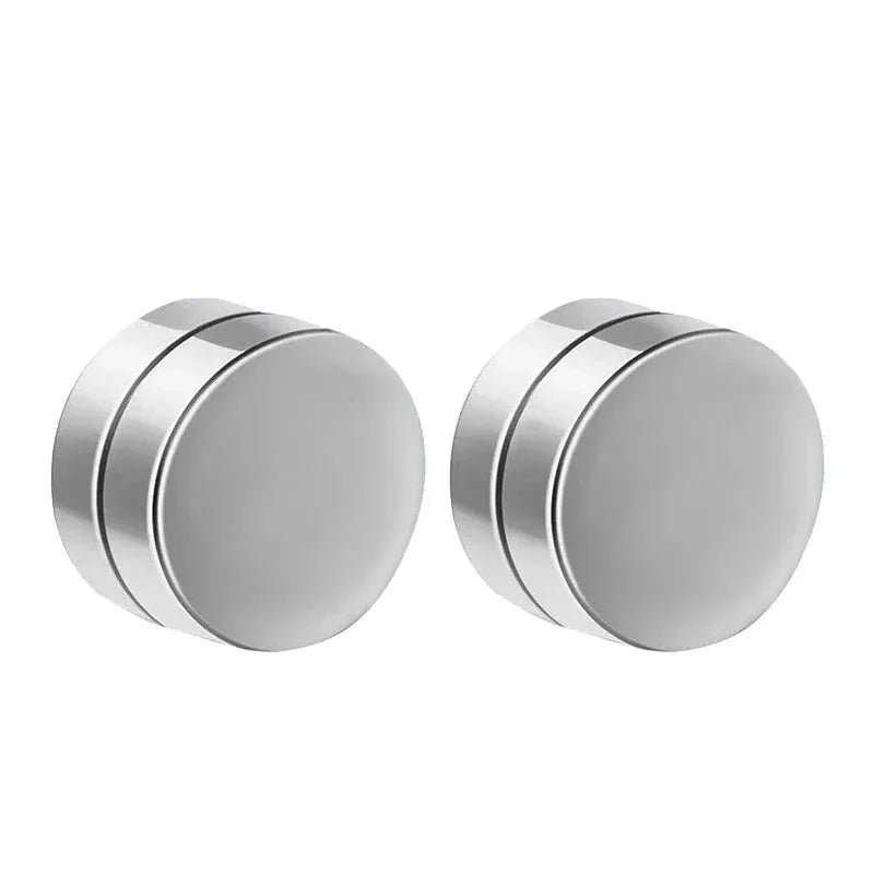 2pcs Punk Mens Strong Magnet Magnetic Ear Stud