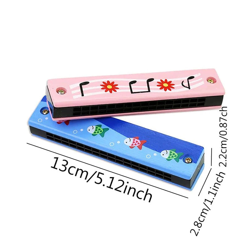 Wooden Children's Harmonica Musical Toy
