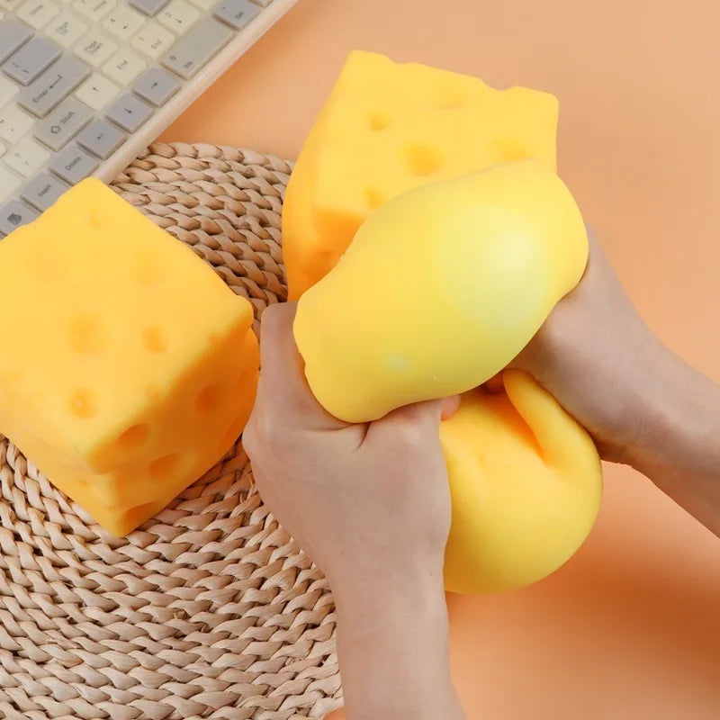 Giant Cube Cheese Squeeze Toy Simulation Slow