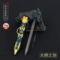 Mini Sword With Sheath Zinc Alloy Tang Hengdao Han Sword Model Keychain