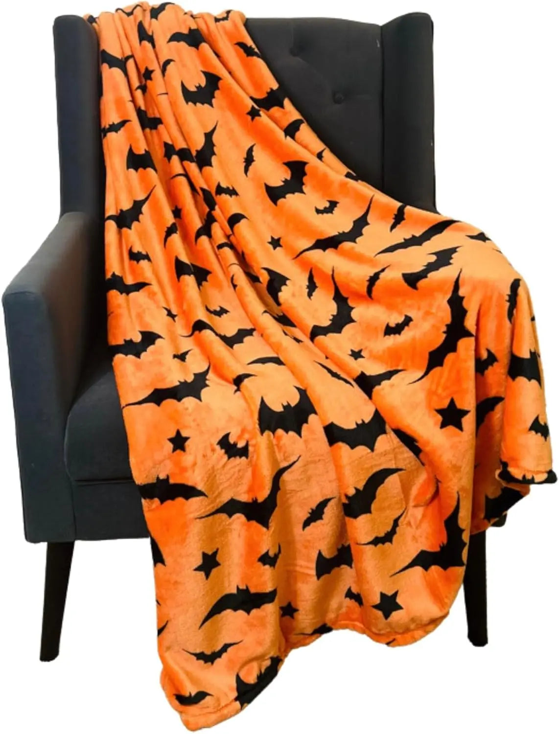 1PC Gifts Blanket Black Bats Printed Flannel Blanket Perfect Sofa Office Bed