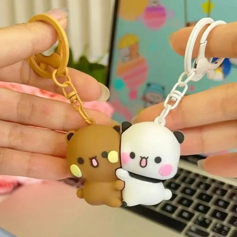 Cute Panda Magnetic Keychain Character Pendant