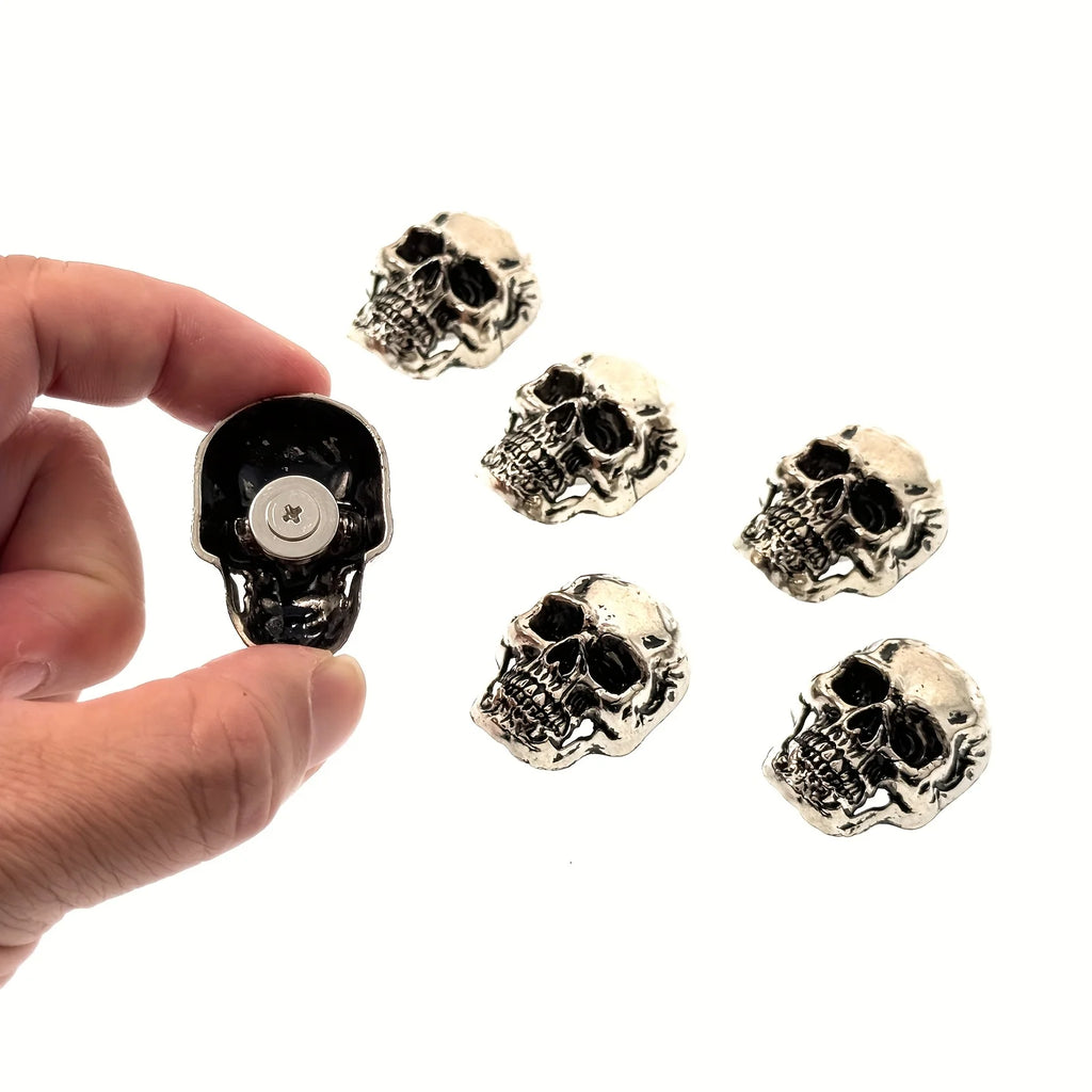 6Pcs Gothic Skull Stainless Steel Refrigerator Magnets