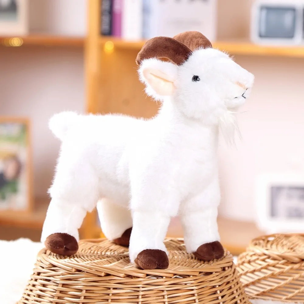 Cute 18 30cm Baby Goat Plush Doll PP Cotton Horned Sheep Doll Toys Soft