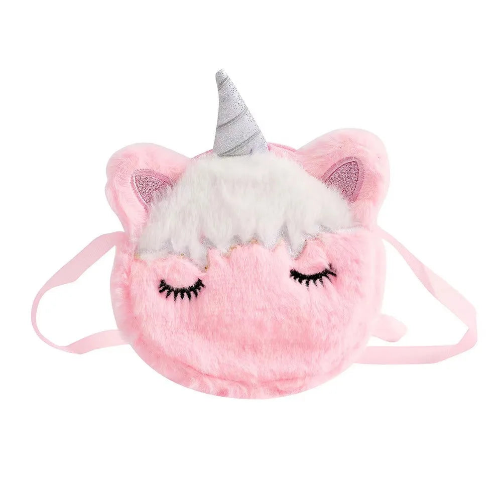 Kids Fashion Plush Bag Cute Unicorn Wallet