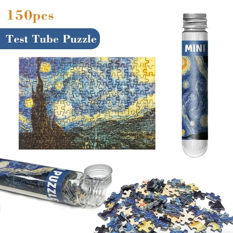 150pcs Test Tube Jigsaw Puzzle World Famous Painting Van Gogh Starry Night