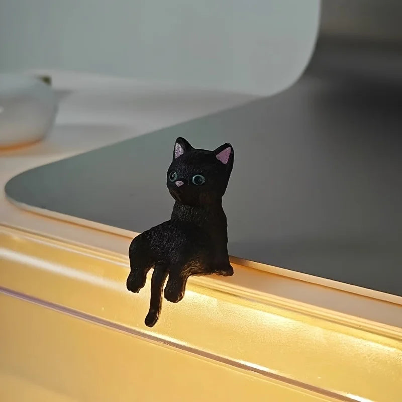 5-Pack Healing Anti-Loneliness Cat Figurines Resin Desktop Car Companion
