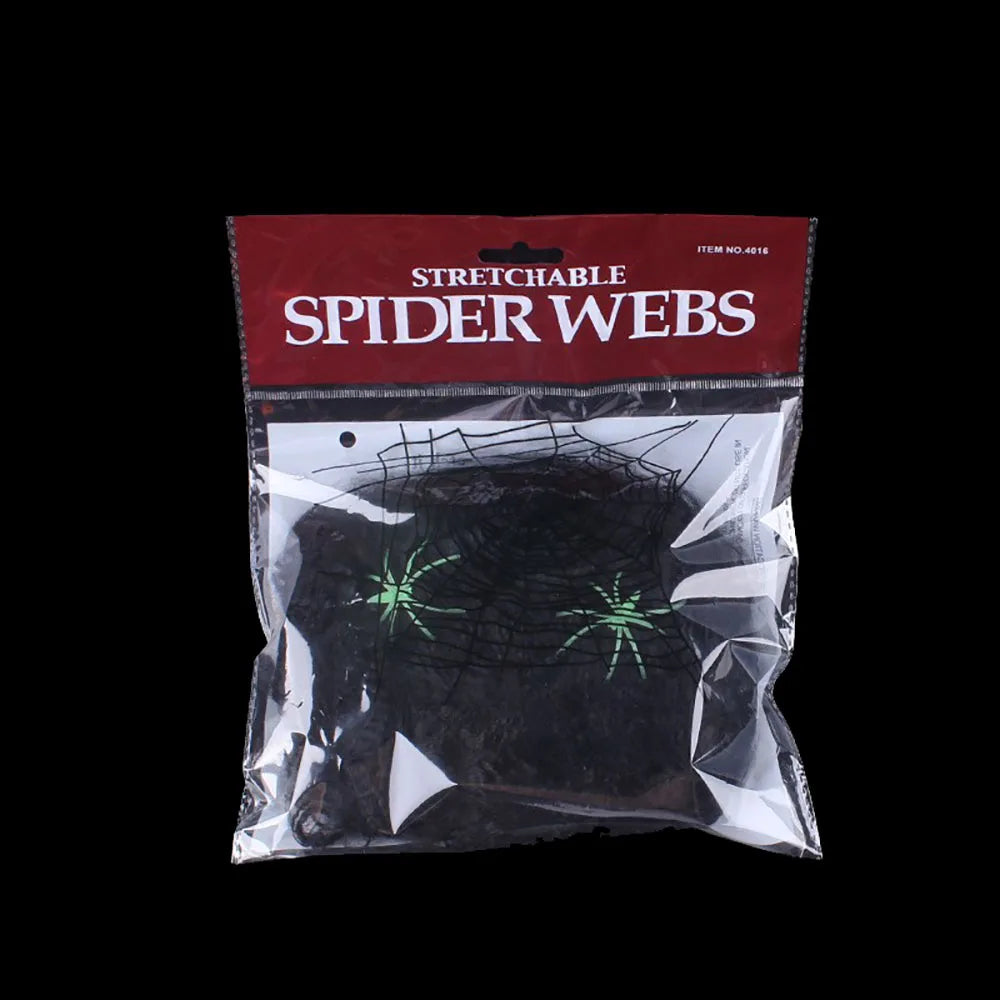 Halloween Glow Spider Web Glowing Creepy Decoration