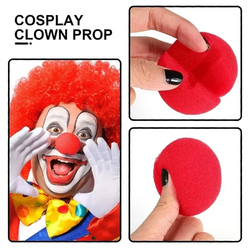 40 5PCS Red Funny Clown Nose Foam Sponge Ball Cosplay Costume Props Circus