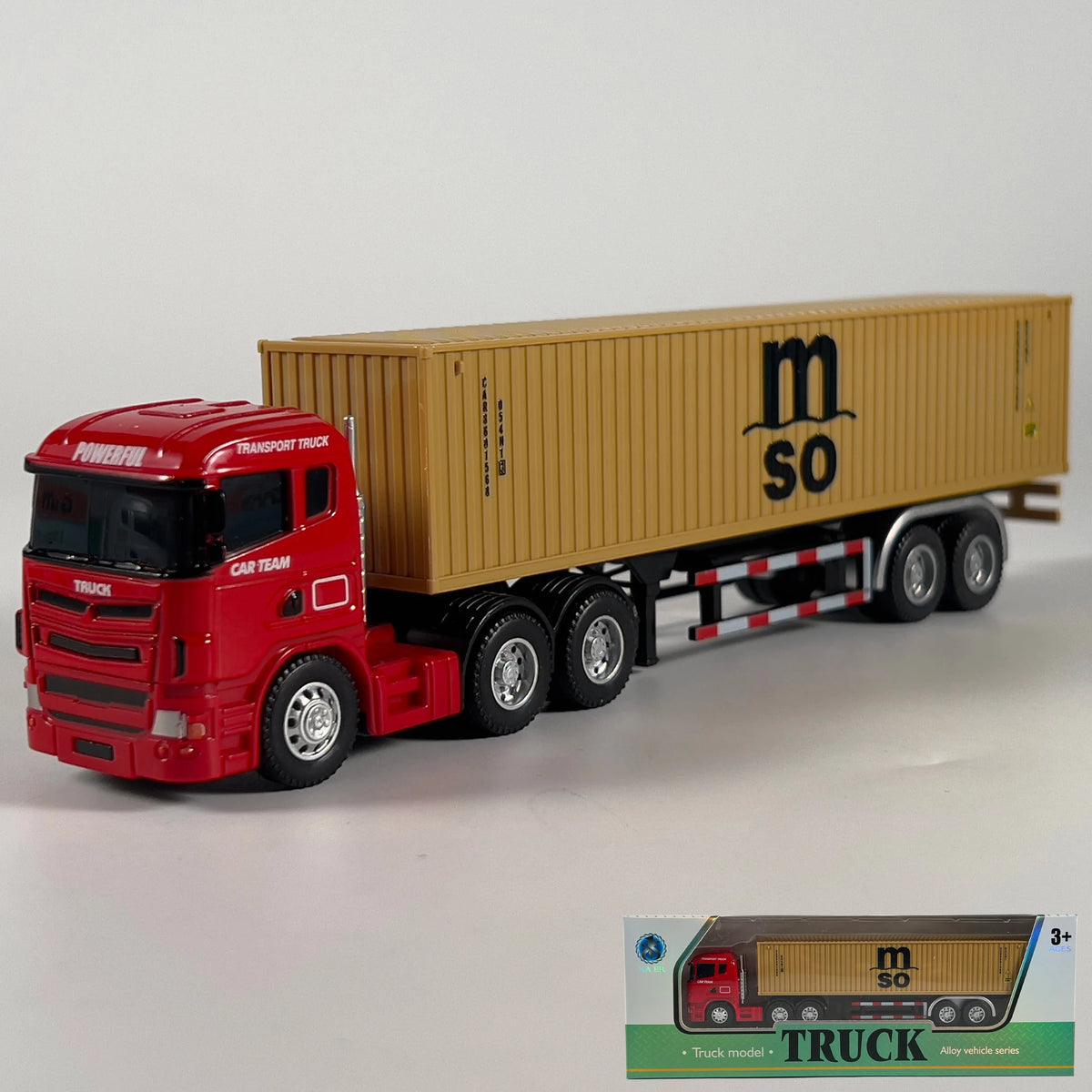 1:64 Scania Container Truck American Container Truck Alloy Diecast Model Car