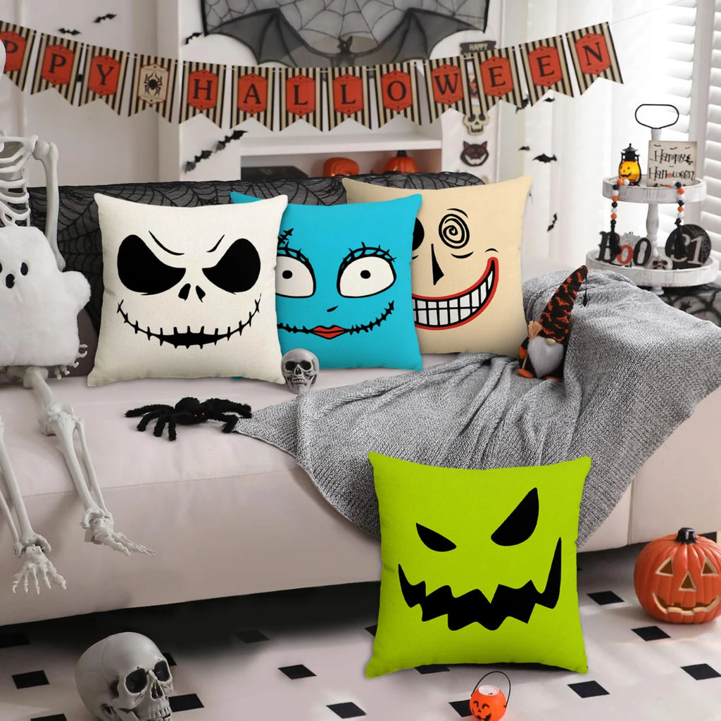 1pc/4pcs Halloween Pillow Cover Horror Home Decoration