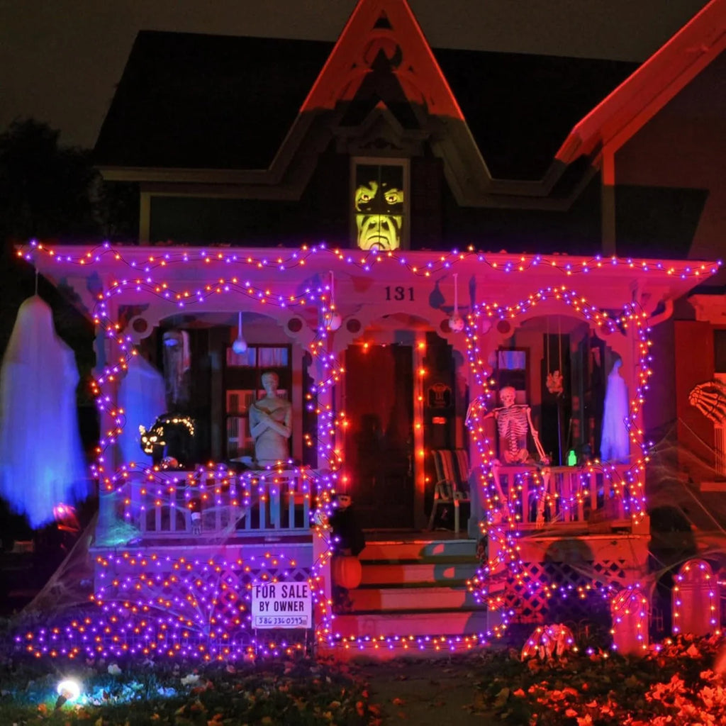 5M-20M Halloween Lights LED Purple Orange String