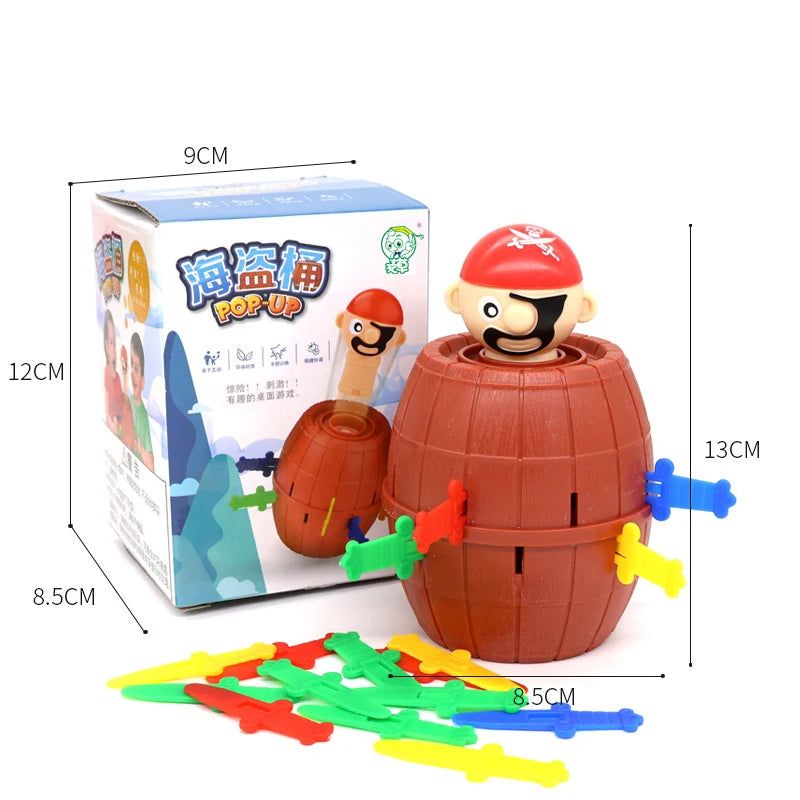 New Funny Pirate Barrel Toys Lucky Game Jumping Pirates Bucket Sword Stab